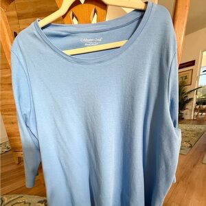 Coldwater Creek Light Blue 3/4 Sleeve Top